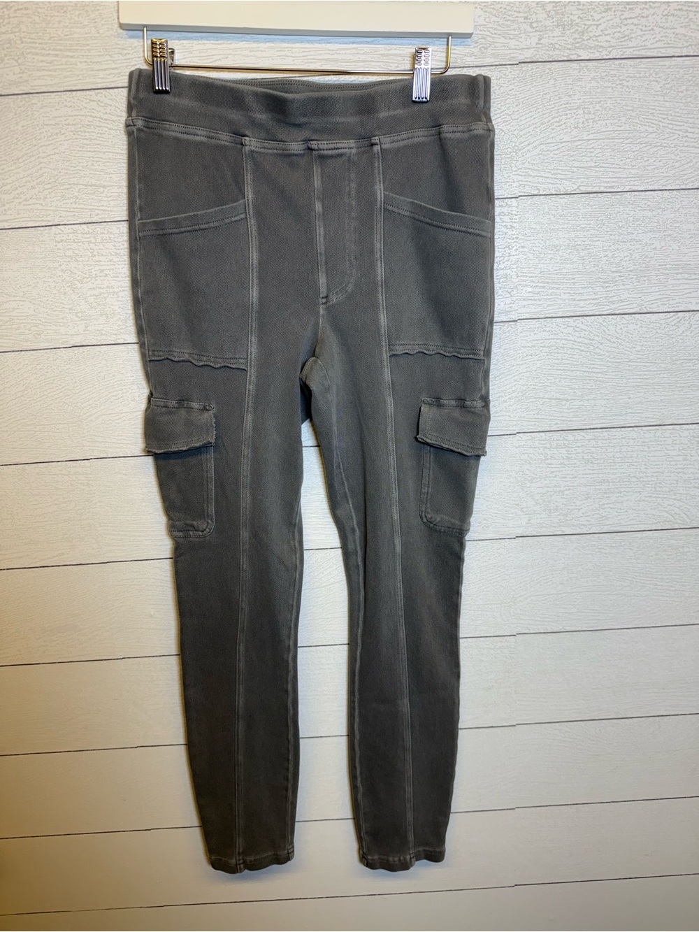 XCVI Gray Pull-On Denim Cargo Jeggings Size Small